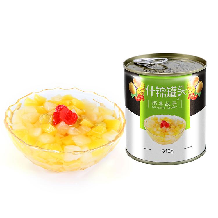 Canned assorted fruits